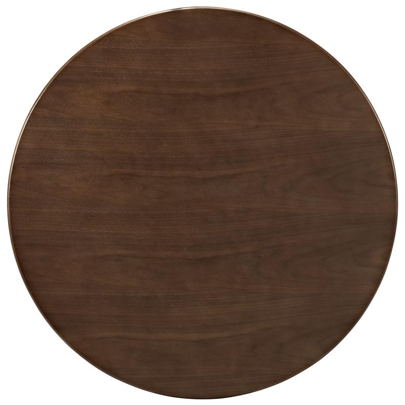 Modway Lippa 36" Round Walnut Dining Table in Walnut