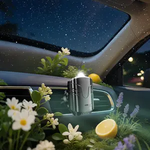 Starry Sky Light for Cars, Star Projector with Air Freshener, Car Interior Ambient Light with 6 Scents, Auto Switch Function, Air Vent Clip-on Decorative Light with Diffuser