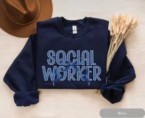 Preppy Social Work T-Shirt / Sweatshirt & Hoodie , MSW LCSW Student, Cozy School Counselor , ER Social Worker Clothes Crewneck