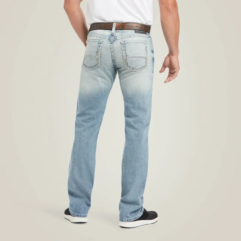 Ariat Men's M7 Rocker Stretch Stirling Shasta Light Wash Stackable Straight Leg Jean 10031997