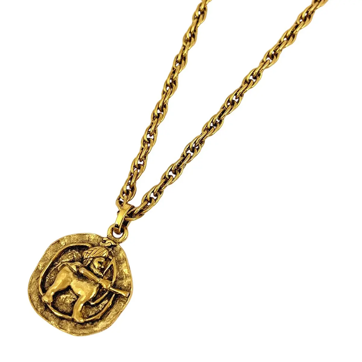Pre-owned CHANEL Logo Chain Necklace / Centaur Necklace (Gold Plated) 4000029044869