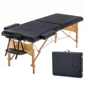 Massage Bed Portable Massage Table 24 inch Wide Lash Bed Height Adjustable 2 Folding Spa Table with Non-Woven Bag for Spa Footmassage Facial CareSpa Tattoo