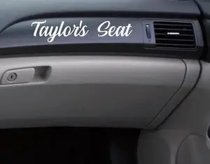 Girlfriends Name Seat Sticker