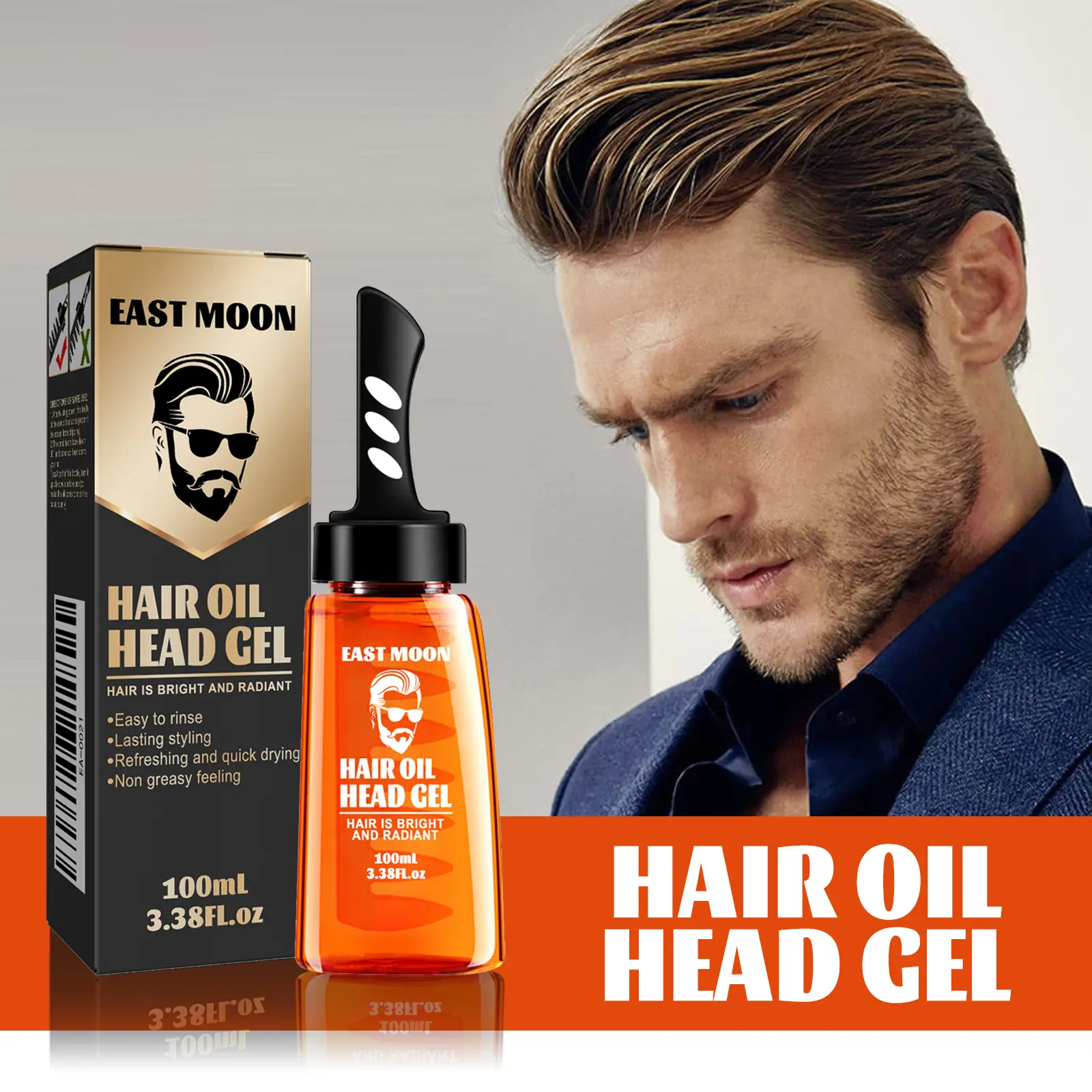 Solid Hair Wax Stick with Comb, Strong Hold Styling Product to Sculpt and Moisturize Slick Back Hair for Male Adults, Haircare Product, Cream, Vintage Hairstyles, Acrylates, Durable, Moisture, Hair Oil Head Gel