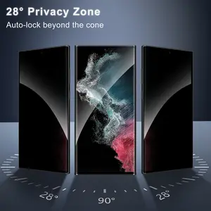 3 Pack for Samsung Galaxy S23 Ultra Privacy Screen Protector [Not Glass],  Fingerprint Compatible, Anti Spy,Ultra-Smooth Touch, Privacy Screen Protector for Galaxy S23 Ultra 5G