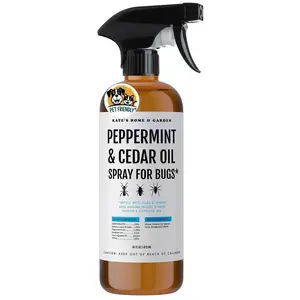 Kate's Home & Garden Peppermint Oil Spray for Bugs, Ants, Spiders, Roaches & Stink Bugs — Natural Indoor Pest Repellent with Cedar Oil | Non-Toxic, Pet & Family Friendly (16oz)