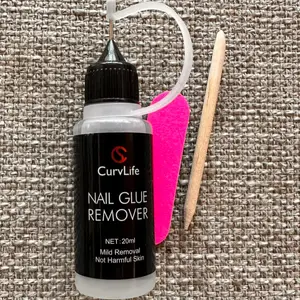 20ml Pinpoint Nail Glue Remover for Press on, Multi-Functional Remover for Nails Tips, Gentle Glue Remover for Gel x Nails, Non-Acetone Nail Polish Remover