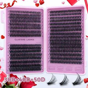 High-capacity imitation mink eyelash cluster, 30D, 40D, 50D false eyelashes, suitable for all eye types, natural comfort, ventilation and lightweight, suitable for beginners, travel, marriage, Valentine's Day, Mother's Day, and gifts
