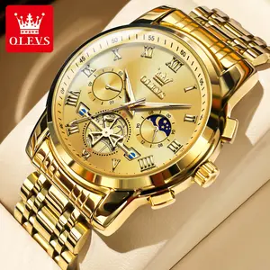 OLEVS Swiss certified new men's watch men's high-end handsome fashion trend men's watch waterproof luminous 2859 Casual Trendy Wristwatch