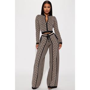 Stay Pretty Sweater Pant Set - Black/combo