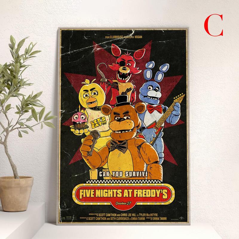 Five Nights At Freddy'S Movie Poster Wall Art Living Room Decoration Perfect Gift