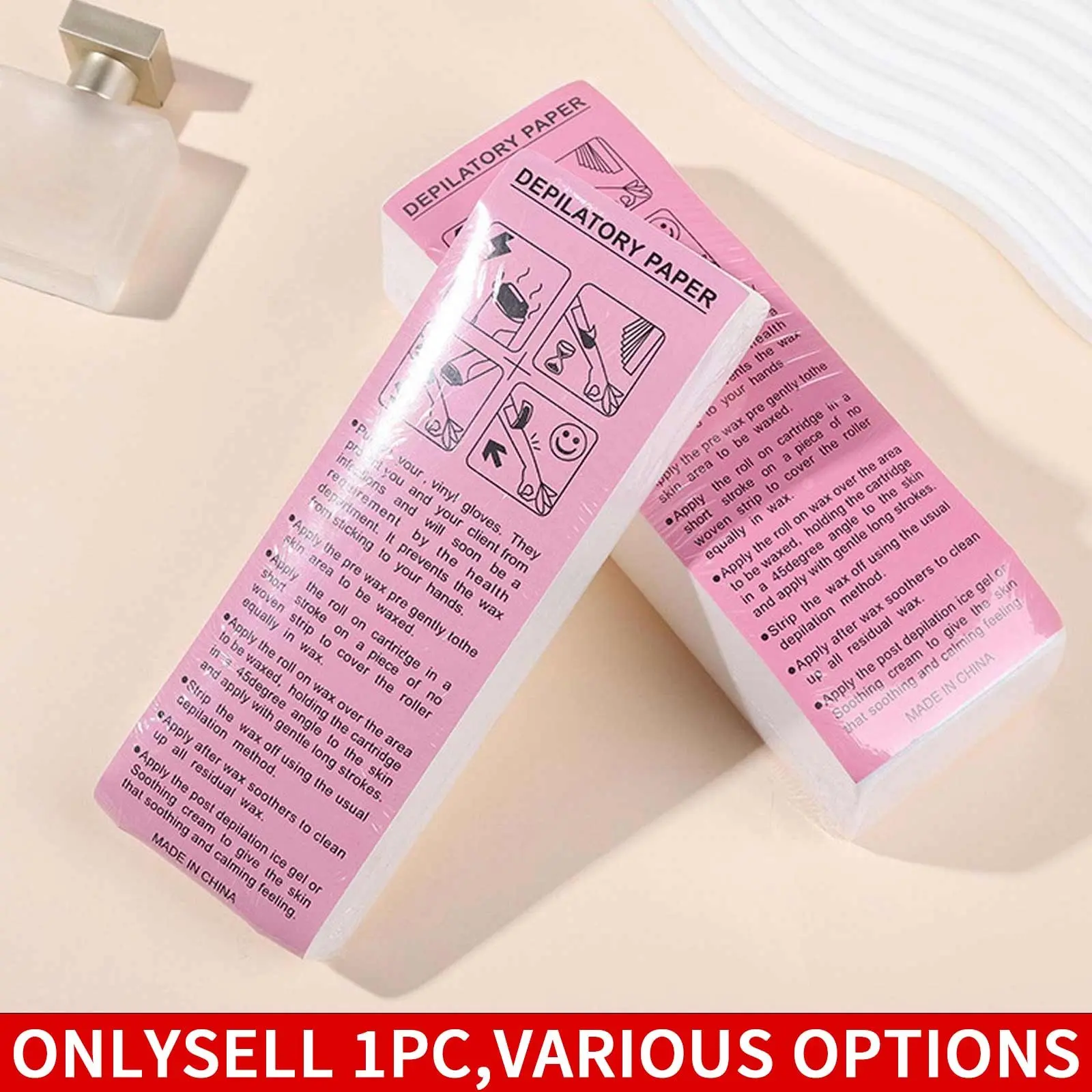 100pcs/pack Hair Removal Strips, Thickened Non-Woven Wax Strips, Special Waxing Paper for Hair Removal, Lint-Free Depilatory Cloth, Wax Applicator Sticks, Beauty Care Auxiliary Tools and Supplies nail tool, Body Care, At Home Hair Removal