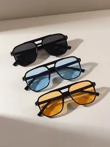 2026 New Classic Casual Pilot Frame Plastic Fashion Glasses, casual sunglasses, Random Print, Unisex Travel Vacation Daily Streetwear, Outdoor Leisure Decorative Wear, All Seasons, Outdoor Activities