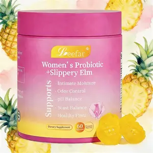 60 Count Juicy Hawaiian Pineapple Feminine Balance Gummies, Chewy Fruit Soft Candy for pH Balance Daily Snack