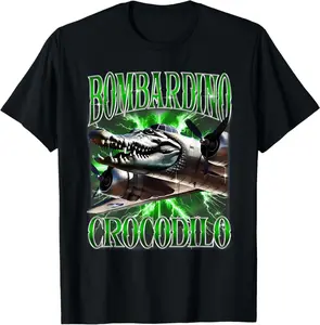 Bombardino Crocodilo Italian Brainrot Funny Crocodile Meme T-Shirt