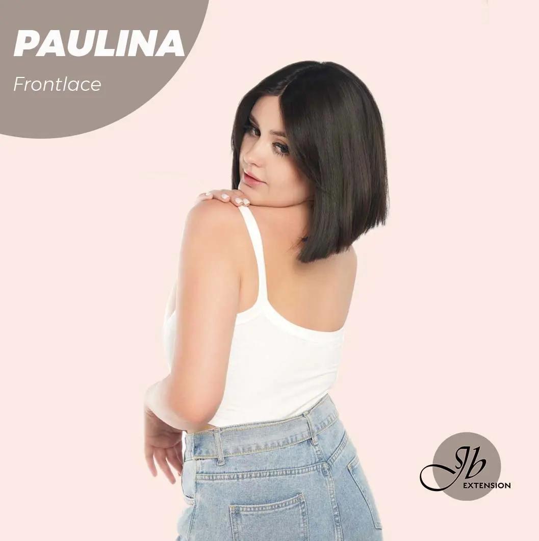 JBEXTENSION 10 Inches Bob Cut Straight Pre-Cut Frontlace Glueless Wig PAULINA