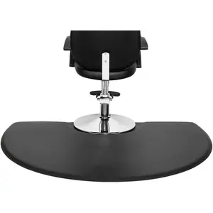 mefeir Thick Salon Anti Fatigue Mat for Hair Stylist, Semi Circle Comfort Barber Shop Beauty Floor Mats Under Styling Chair