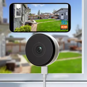 2K Window Security Camera | 5G & 2.4GHz WiFi, Full Color Night Vision - Indoor Home Security Cam with Motion Alerts, 2-Way Audio, 24/7 Recording, Compatible with Alexa, 1 Pack-White