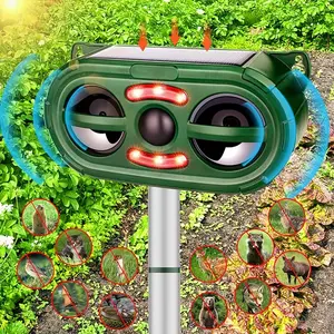 Solar Ultrasonic Animal Repeller – Motion Sensor, Flashing Light, Waterproof Garden Protector Stop Animals Instantly!