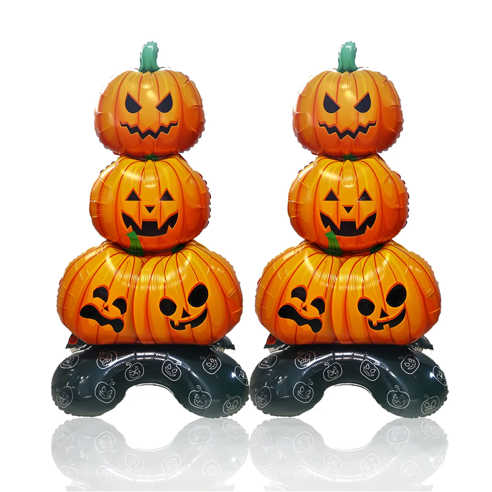 2Pakc Pumpkin Halloween Foil Balloons - 61.4" Extra Large Pumpkin Balloons for Halloween, Spooky Party, Birthday Decor, Indoor & Outdoor, 2 Pack