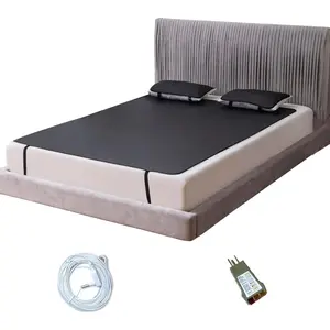 Grounding Mat for Bed with 15ft Grounding Cord Breathable Grounding Mattress Pad Mat 55x71 Inch Sheet for Twin Bed 100% Black