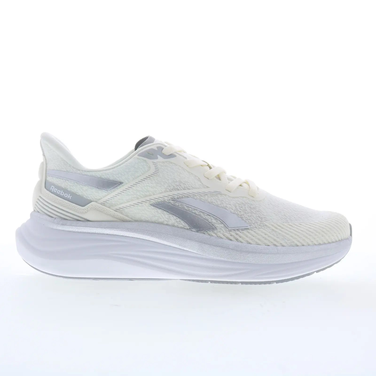 Reebok Viva Speed Mens White Mesh Lace Up Athletic Running Shoes