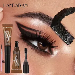 Waterproof Brow Gel Pencil, Long-Lasting Professional Makeup, Brow Styling, Includes Brush, Easy Removal, Gift Set for Women, Peel, Eyebrow Gel