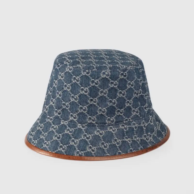Pre-owned Gucci Denim Bucket Hat Size Small