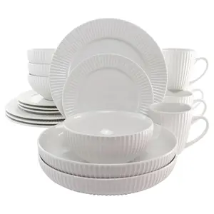 Elama Elle 18-Piece Porcelain Dinnerware Set
