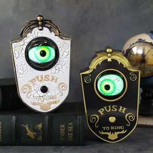 Halloween one-eyed doorbell decorated electric light-emitting sound eye doorbell bar secret room horror trick props