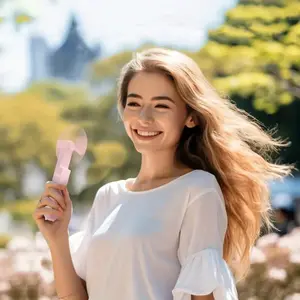 Portable Summer Fan USB Rechargeable, Small Cute Design, Perfect Cooling Companion for Hot Days, Ideal Summer Accessory