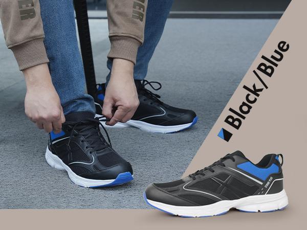 Hawkwell Men's Big Size Plus Size Casual Lightweight Walking Sneakers Sports Shoes