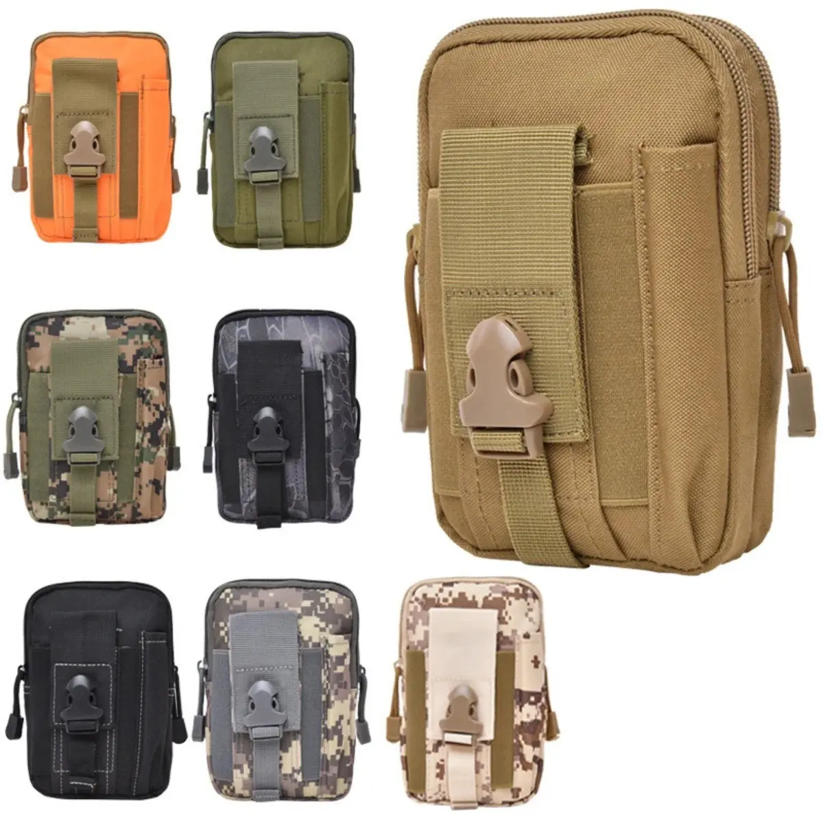 Compact Tactical Pouch for Men, Basic Casual 600D Nylon Utility Waist Bag for Outdoor Hunting and Sports, Men's Accessories, Small Size, Athletic, Male, Adults, Standard, Durable