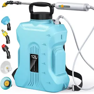 Backpack Sprayer,Sprayers in Lawn and Garden,  Sprayer 3.5 Gallon,Telescopic Wand,5 Nozzles,Electric Sprayer with USB Rechargeable Handle,Portable Water Sprayer 12L