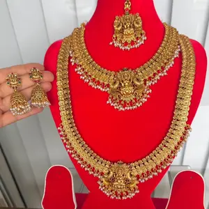 Brass Temple Jewelry entire set with earrings.
