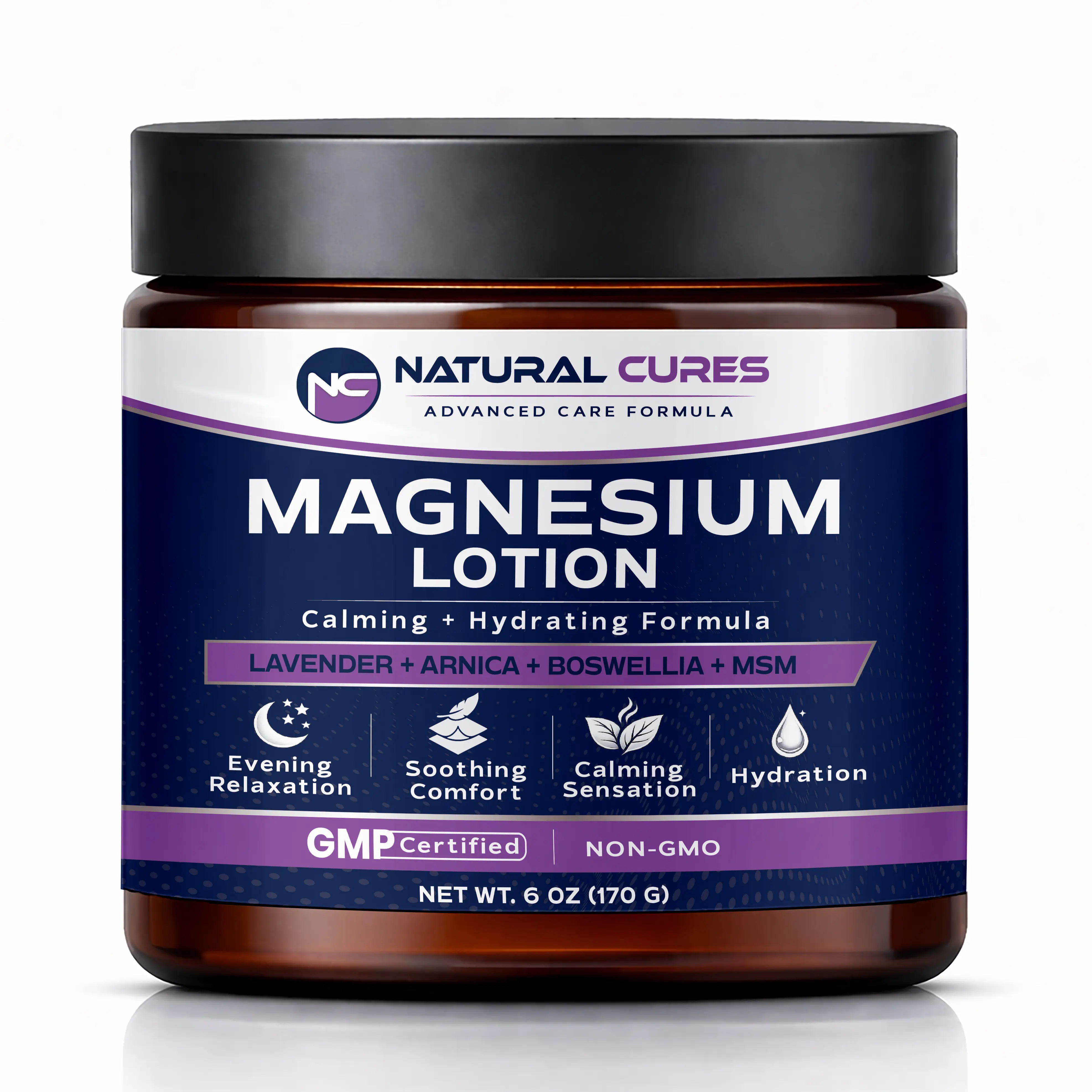 Magnesium Lotion with Arnica, MSM & Boswellia – Fast Absorbing Body Lotion for Legs, Feet & Back, Lightweight Non-Greasy Magnesium Moisturizer, 7 oz