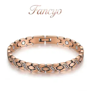 Fancyo Elegant Pure Copper Cuff - Sleek Magnetic Fashion Bracelet with Adjustment Tool - Timeless Jewelry Gift for Family