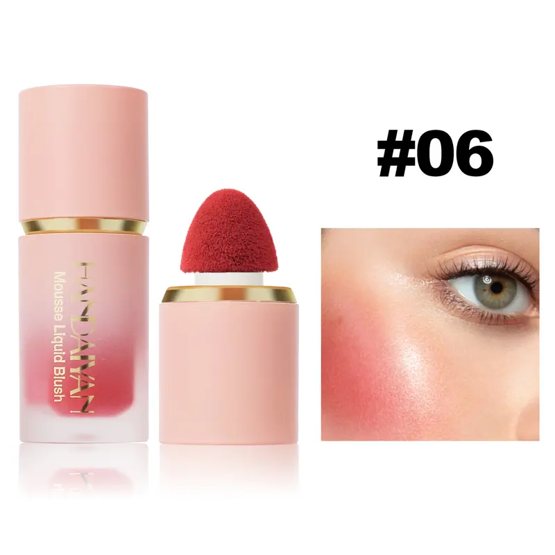 Hydrating Liquid Blush Serum Cosmetic - Clean Everyday Versatile Makeup for Adults, Normal Skin, Dewy Glow Finish, Lightweight, Long-Lasting, Natural, Easy-to-Blend with Brush Applicator, Soft-Focus Cheek Color, Moisture-Boosted, Glam Spring Gift