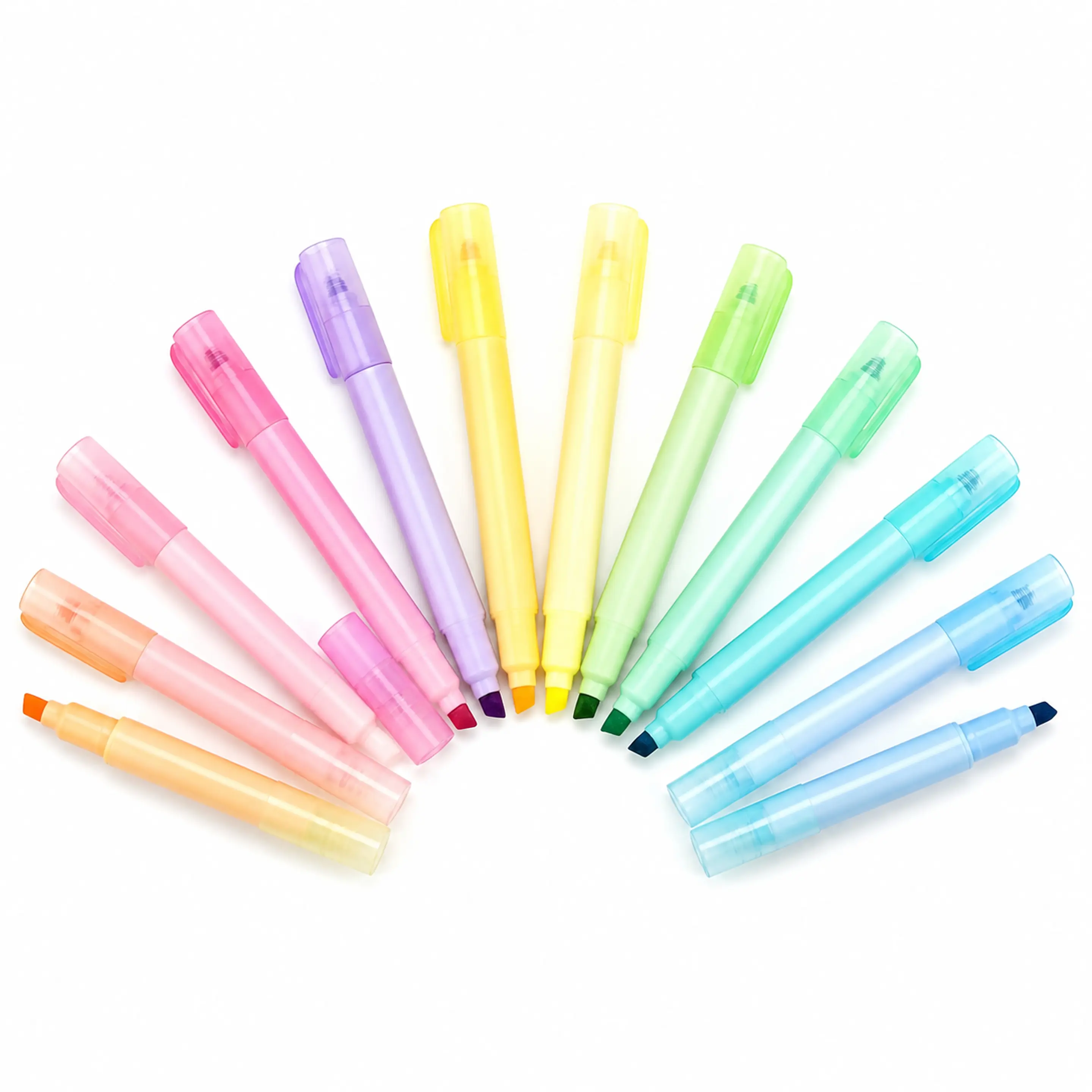 Pastel Erasable Highlighters 12 Pack - Double Tip Chisel & Fine Markers, No Bleed Quick Dry Pens for Journaling, Bible Study & Note Taking, Aesthetic Office School Supplies for Women Students