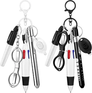 12 count Nurse Pen Set Two Colors Black  Include Permanent Marker Pen Pen Lights for  Retractable Ballpoint Pen   Clip Foldable  LED Flashlight  for