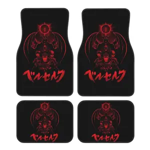 Berserk Car Floor Mats Auto Accessories Decor Universal Front & Rear Car Foot Mats Sets of 4 s with Non-Slip Rubber Backing