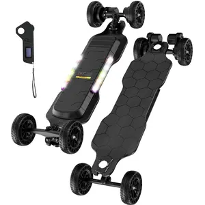 【Sleek Glide】 Electric Skateboard with Remote Control 32MPH Top Speed 3000W Motor Powerful Longboard for Adults Teens Removable Battery Quick Replace Silent Rubber Wheels