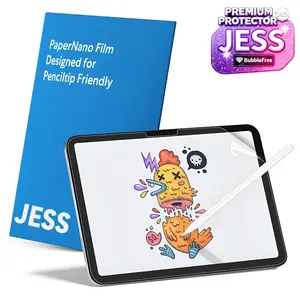 JESS 2 PACK Paperfeel Screen Protector for iPad Air and Pro Full Series, Matte PET Film for Drawing, Anti-Glare,Easy Installation， perfect gift,Pencil Compatible Anti Glare With Easy Installation Kit