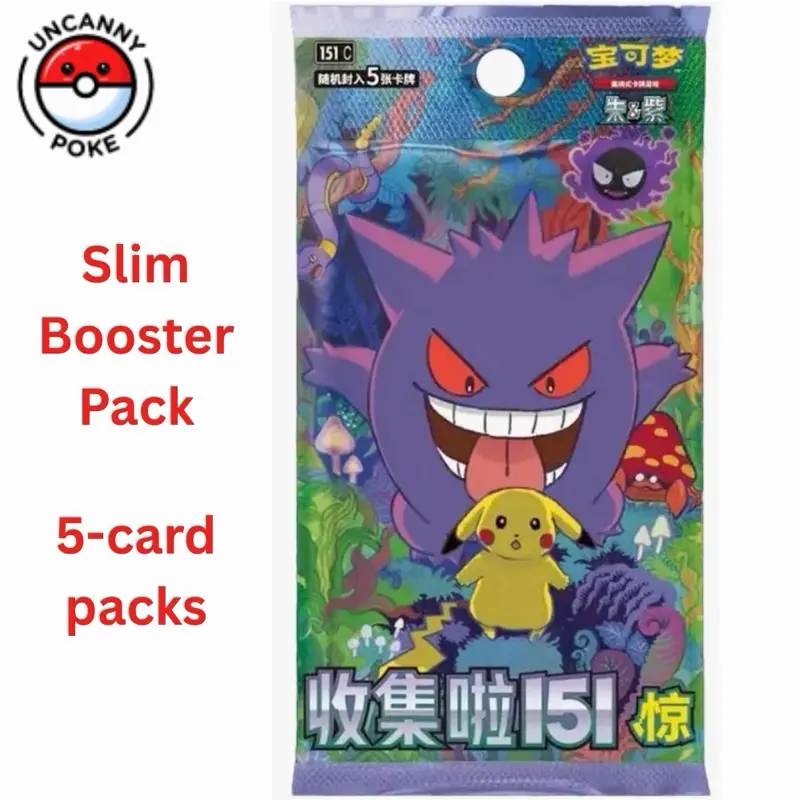 chinese 151 slim booster box Simplified Pokemon Vol 4 'Collect 151 Gathering' Jumbo Bundle With 75 cards to discover 151 Surprise Gengar SLIM Booster