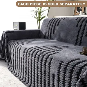 Soft Plush Sofa Cover, Sofa Slipcover, Pure Color Velvet Couch Protector, Sofa Couch Covers, Comfortable Fabric for Home Living Room Bedroom Hotel Dorm Decor