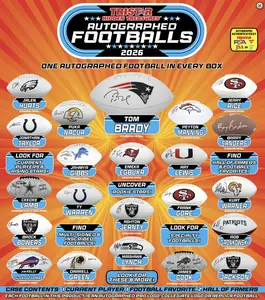 Tristar 2026 Autographed Footballs - 1 Autographed Football per Box - Ripped and Shipped - Looking for Tom Brady, Jalen Hurts, and more.