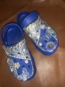 Croc Inspired (Blue) Zipper Bling