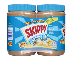 SKIPPY Creamy Peanut Butter, 40 Ounce Twin Pack,2.5 Pound (Pack of 2) Flavor Sweet