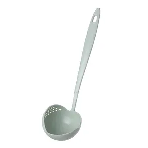 Wheat Straw Long-Handled Dual-Use Large Soup Ladle Colander Thickened Hot Pot Scoop Plastic Porridge Spoon Hot Pot Soup Spoon