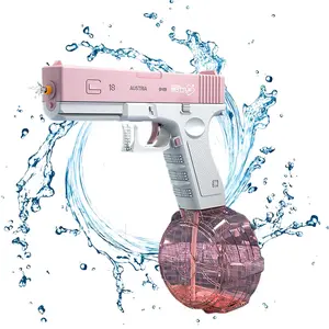 Summer water shooting game Glock classic large capacity electric continuous water spray water gun toy children's favorite gift water game essential props